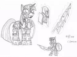 Size: 1024x762 | Tagged: artist:czymsim, bionicle, crossover, derpibooru import, lego, safe, traditional art, twilight sparkle