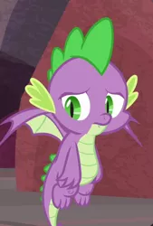 Size: 478x709 | Tagged: claws, cropped, derpibooru import, dragon, flying, male, safe, screencap, solo, spike, sweet and smoky, tail, toes, winged spike