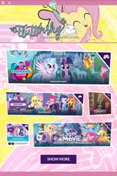 Size: 720x1077 | Tagged: safe, derpibooru import, official, angel bunny, applejack, fluttershy, pinkie pie, rainbow dash, rarity, sci-twi, silverstream, smolder, spike, sunset shimmer, twilight sparkle, twilight sparkle (alicorn), alicorn, equestria girls, equestria girls series, my little pony: the movie, twilight sparkle's science fair sparks, fluttershy month, humane five, humane seven, humane six, mane six, website