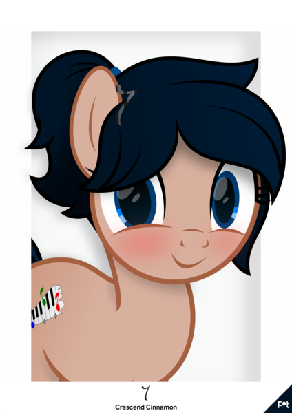 Size: 4635x6554 | Tagged: safe, artist:potato22, derpibooru import, oc, oc:crescend cinnamon, unofficial characters only, earth pony, pony, female, ponytail, solo