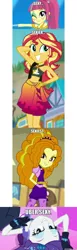 Size: 600x1957 | Tagged: safe, derpibooru import, edit, edited screencap, screencap, adagio dazzle, rarity, sour sweet, sunset shimmer, dance magic, equestria girls, equestria girls series, forgotten friendship, rainbow rocks, the other side, spoiler:eqg specials, arm behind head, breasts, caption, cleavage, clothes, hasbro-sponsored official cleavage, image macro, like what you see?, one eye closed, sarong, sunset selfie, swimsuit, text