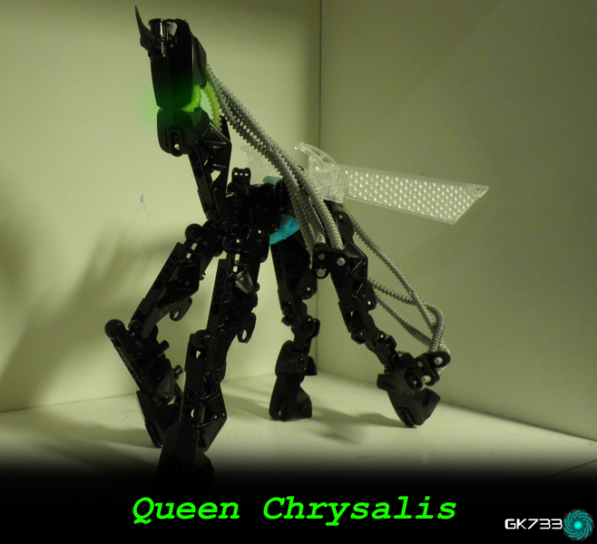 Size: 1264x1152 | Tagged: artist:gk733, bionicle, changeling, changeling queen, custom, derpibooru import, female, irl, lego, photo, queen chrysalis, safe, solo, toy