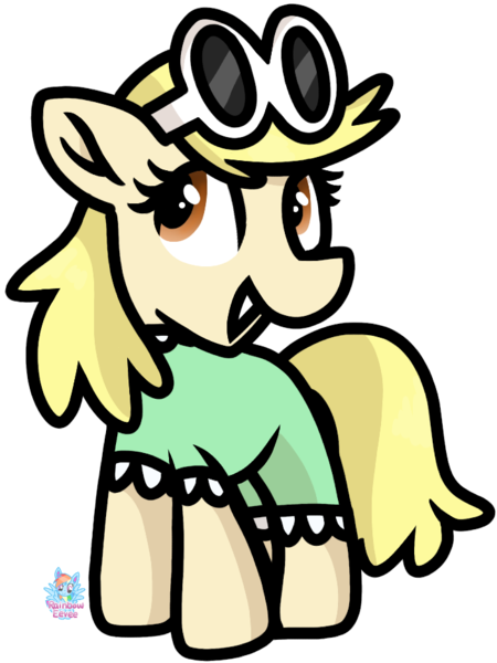 Size: 703x938 | Tagged: safe, artist:rainbow eevee, derpibooru import, ponified, pony, clothes, female, leni loud, simple background, solo, sunglasses, the loud house, transparent background, vector