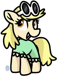 Size: 703x938 | Tagged: safe, artist:rainbow eevee, derpibooru import, ponified, pony, clothes, female, leni loud, simple background, solo, sunglasses, the loud house, transparent background, vector