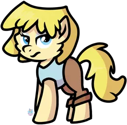 Size: 892x879 | Tagged: safe, artist:rainbow eevee, derpibooru import, ponified, pony, clothes, female, looking at you, lori loud, simple background, solo, the loud house, transparent background, vector