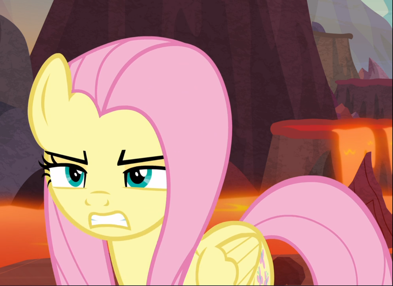 Size: 1293x939 | Tagged: safe, derpibooru import, screencap, fluttershy, pegasus, pony, sweet and smoky, angry, badass, cropped, determined, female, flutterbadass, gritted teeth, mare, narrowed eyes, solo