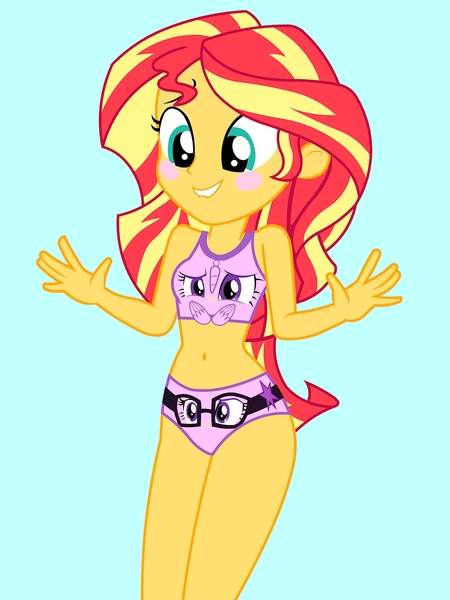 Size: 1536x2048 | Tagged: suggestive, artist:draymanor57, derpibooru import, sci-twi, sunset shimmer, twilight sparkle, twilight sparkle (alicorn), alicorn, human, equestria girls, belly button, bikini, blush sticker, blushing, clothes, clothing transformation, female, inanimate tf, lesbian, lip bite, midriff, polyamory, scitwishimmer, shipping, sunset twiangle, sunsetsparkle, swimsuit, transformation, twolight