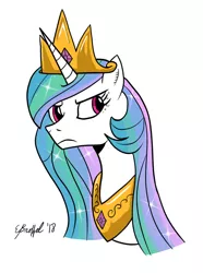 Size: 800x1077 | Tagged: safe, artist:cartoon-eric, derpibooru import, princess celestia, pony, jewelry, regalia, signature, tiara