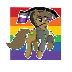 Size: 8000x8000 | Tagged: safe, artist:almond evergrow, derpibooru import, oc, oc:almond evergrow, earth pony, pony, asexual, asexual pride flag, asexuality, gay pride, gay pride flag, lgbt, male, positive ponies, pride, pride flag, pride month, pride ponies, rainbow, rainbow background, solo, stallion