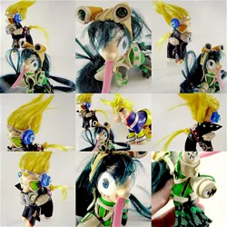 Size: 960x960 | Tagged: safe, artist:lightningsilver-mana, derpibooru import, earth pony, pony, all might, anime, character, crossover, custom, doll, froppy, irl, leather, my hero academia, paint, painting, photo, present mike, sewing, textiles, toy, tsuyu asui
