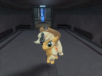 Size: 200x150 | Tagged: safe, derpibooru import, applejack, pony, 3d, coruscant, mod, picture for breezies, star wars battlefront 2