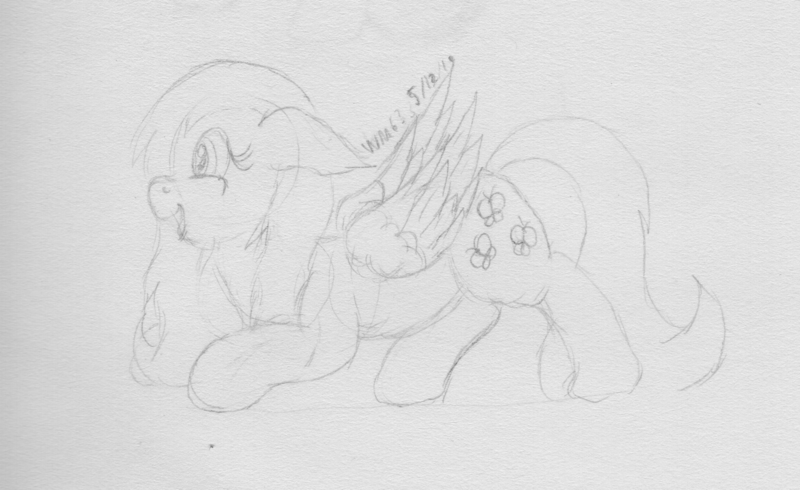 Size: 2911x1782 | Tagged: safe, artist:wapamario63, derpibooru import, fluttershy, pony, cute, monochrome, sketch, solo, traditional art