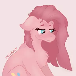 Size: 3024x3024 | Tagged: safe, artist:raiokai, derpibooru import, pinkie pie, earth pony, pony, crying, depressed, pinkamena diane pie, sad, simple background, solo, teary eyes