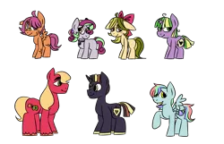 Size: 7500x4823 | Tagged: safe, artist:ressurectednightmare, derpibooru import, apple bloom, big macintosh, derpy hooves, scootaloo, shining armor, spike, pony, alternate universe, group