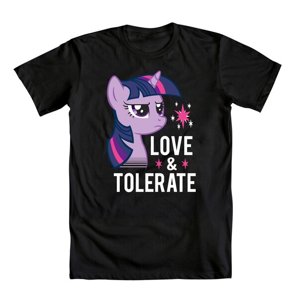 Size: 1000x1000 | Tagged: safe, derpibooru import, official, twilight sparkle, pony, clothes, love and tolerate, photo, shirt, t-shirt, welovefine