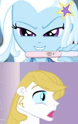 Size: 868x1380 | Tagged: safe, derpibooru import, prince blueblood, trixie, equestria girls, bluetrix, equestria girls-ified, exploitable meme, female, male, meme, pregnancy test, pregnancy test meme, shipping, straight