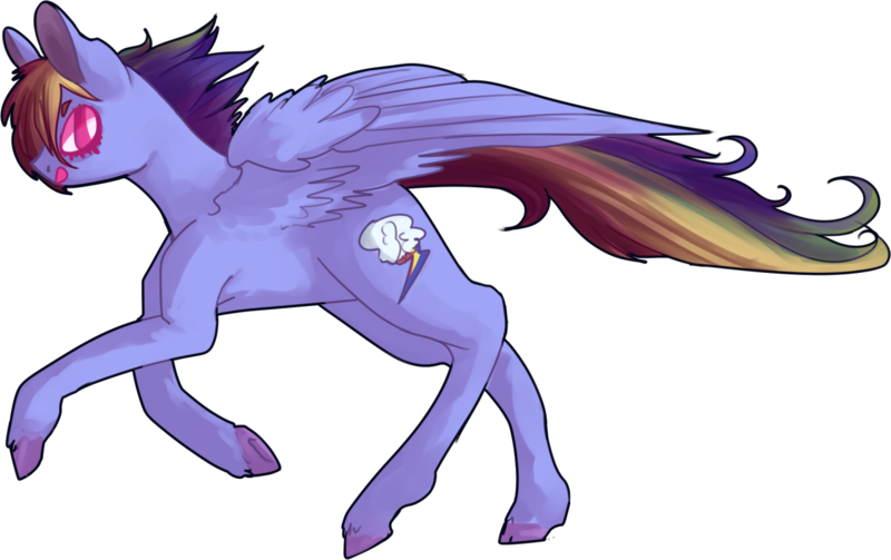 Size: 1280x805 | Tagged: safe, artist:marshmellowcannibal, artist:voidsucre, derpibooru import, rainbow dash, pegasus, pony, female, looking back, mare, running, simple background, solo, spread wings, transparent background, windswept mane, wings