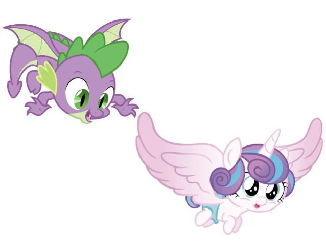 Size: 638x490 | Tagged: safe, derpibooru import, edit, editor:undeadponysoldier, princess flurry heart, spike, alicorn, dragon, pony, adorable face, baby, baby dragon, baby pony, cute, daaaaaaaaaaaw, diaper, female, filly, flurrybetes, flying, foal, happy, male, open mouth, playful, playing, playing tag, playing together, scrunchy face, simple background, spread wings, squishy cheeks, uncle spike, white background, winged spike, wings