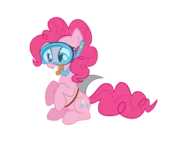 Size: 6280x5600 | Tagged: safe, artist:vvolllovv, derpibooru import, pinkie pie, earth pony, pony, absurd resolution, shark fin, simple background, solo, transparent background, vector