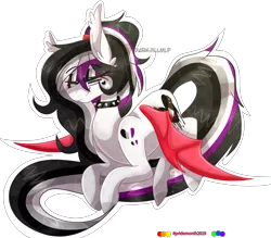 Size: 4271x3745 | Tagged: safe, artist:darkjillmlp123, derpibooru import, oc, bat pony, pony, asexual, female, mare, pride, pride month, simple background, solo, transparent background