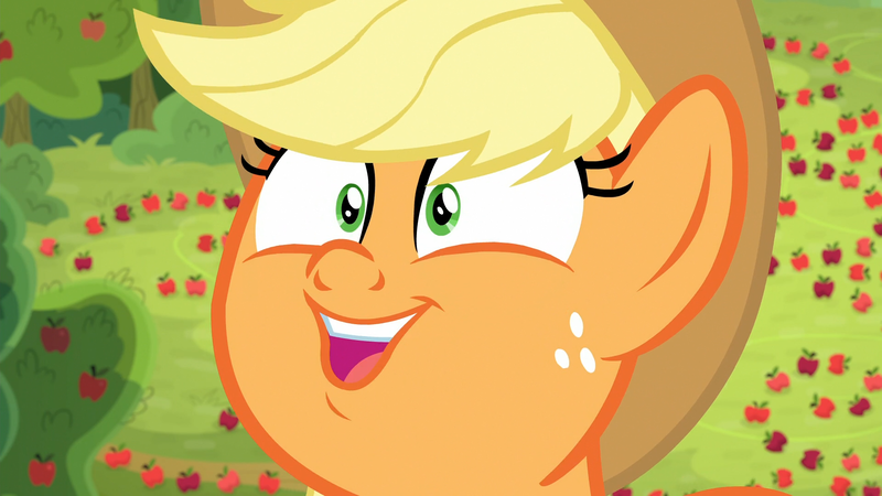 Size: 1920x1080 | Tagged: safe, derpibooru import, screencap, applejack, earth pony, pony, going to seed, apple, appul, close-up, cute, faic, female, food, jackabetes, mare, solo