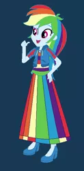 Size: 308x626 | Tagged: safe, artist:starman1999, derpibooru import, rainbow dash, equestria girls, clothes, long skirt, skirt, solo