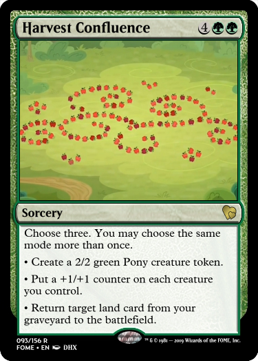 Size: 375x523 | Tagged: apple, arabesque pattern, ccg, derpibooru import, edit, edited screencap, food, going to seed, magic the gathering, no pony, safe, screencap, trading card, trading card edit