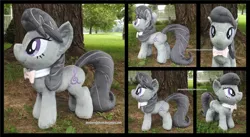 Size: 1207x662 | Tagged: safe, artist:peruserofpieces, derpibooru import, octavia melody, earth pony, pony, bowtie, female, front view, happy, irl, mare, photo, profile, smiling, solo