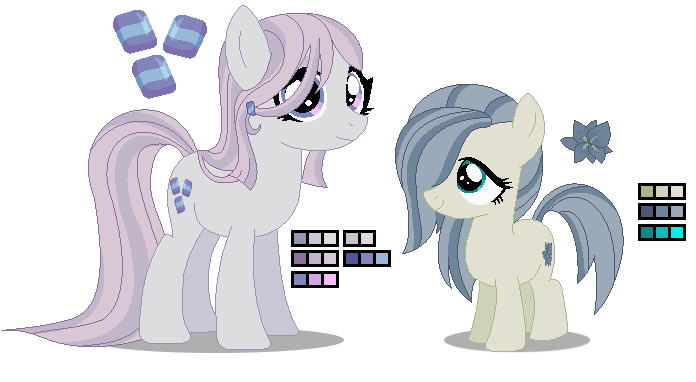 Size: 696x382 | Tagged: safe, artist:awoomarblesoda, derpibooru import, oc, oc:iris, oc:sapphire, unofficial characters only, earth pony, pony, female, filly, magical lesbian spawn, mare, offspring, parent:fluttershy, parent:marble pie, parents:marbleshy, simple background, transparent background