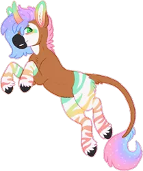 Size: 441x527 | Tagged: safe, artist:wytchwoods, derpibooru import, oc, unofficial characters only, okapi, pony, solo