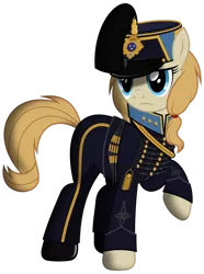 Size: 1024x1377 | Tagged: safe, artist:brony-works, derpibooru import, earth pony, pony, clothes, female, hat, mare, simple background, solo, sweden, transparent background, uniform, vector