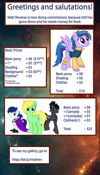 Size: 1500x2618 | Tagged: safe, artist:mattreverse, derpibooru import, pony, advertisement, commission info, commission open, price sheet