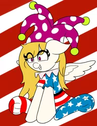 Size: 1000x1300 | Tagged: safe, artist:mrneo, derpibooru import, ponified, pegasus, pony, clownpiece, female, mare, solo, touhou