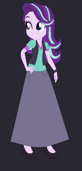 Size: 300x620 | Tagged: safe, artist:starman1999, derpibooru import, starlight glimmer, equestria girls, clothes, long skirt, skirt, solo