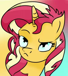 Size: 3480x3912 | Tagged: safe, derpibooru import, sunset shimmer, unicorn, equestria girls, equestria girls series, forgotten friendship, colored, solo, sunset shimmer is not amused, sunshine shimmer, unamused
