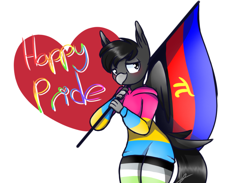 Size: 1600x1200 | Tagged: agender, anthro, artist:kaywhitt, classical hippogriff, clothes, derpibooru import, flag, hippogriff, hippogriff oc, hoodie, oc, pansexual, pi, polyamory, pride, safe, simple background, solo, transparent background, unofficial characters only