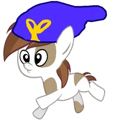 Size: 436x469 | Tagged: artist needed, safe, derpibooru import, edit, editor:undeadponysoldier, vector edit, pipsqueak, earth pony, pony, clothes, colt, cosplay, costume, cute, geno, hat, male, running, simple background, solo, super mario bros., super mario rpg, transparent background, vector