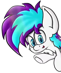 Size: 1200x1426 | Tagged: safe, artist:machstyle, derpibooru import, oc, oc:machstyle, pegasus, pony, big ears, big eyes, male, offscreen character, open mouth, simple background, smiling, solo, stallion, transparent background, waving