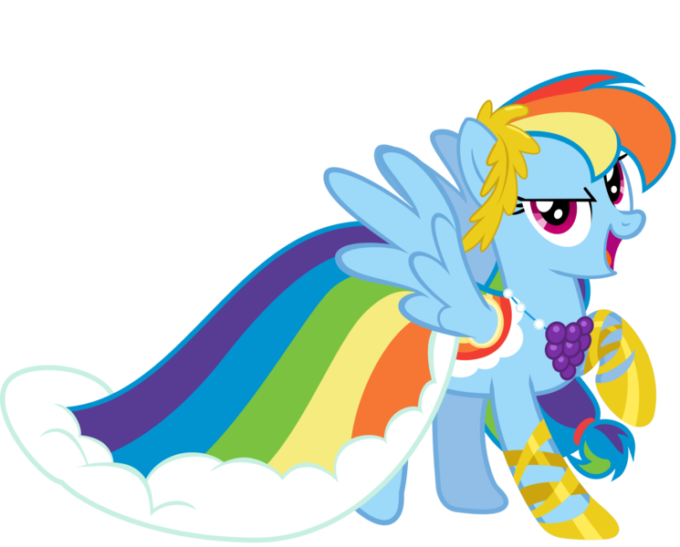 Size: 2024x1630 | Tagged: safe, artist:mattbas, derpibooru import, rainbow dash, pegasus, pony, suited for success, >:d, beautiful, clothes, cute, dashabetes, dress, female, gala dress, hoof shoes, looking at you, mare, rainbow dash always dresses in style, raised hoof, simple background, smiling, smirk, solo, transparent background, vector, wings