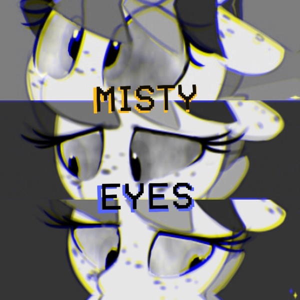 Size: 714x714 | Tagged: safe, artist:shinodage, artist:steryotype99, derpibooru import, edit, oc, oc:apogee, pony, aesthetics, black and white, chromatic aberration, compiled edit, eye, eyes, grayscale, monochrome