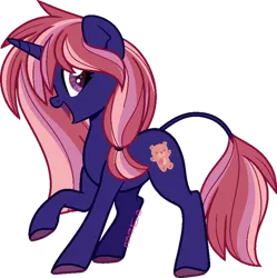 Size: 600x603 | Tagged: safe, artist:shiiazu, derpibooru import, oc, oc:heartfelt, unofficial characters only, pony, unicorn, base used, colored pupils, cute, hooves, leonine tail, long hair, open mouth, raised hoof, side view, signature, simple background, solo, transparent background