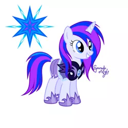 Size: 4000x4000 | Tagged: safe, artist:sporadic night, derpibooru import, oc, oc:starglow twinkle, unofficial characters only, pony, unicorn, armor, female, hoof shoes, horn, mare, night guard, night guard armor, simple background, smiling, solo, unicorn oc, vector, white background
