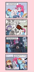 Size: 2826x5933 | Tagged: safe, artist:caibaoreturn, derpibooru import, editor:str1ker878, derpy hooves, fluttershy, gummy, maud pie, pinkie pie, rainbow dash, rocky, sunset shimmer, comic:pony washing instructions, equestria girls, ace attorney, bowl, cake, clothes, comic, computer, cute, female, foam finger, food, hat, lego, mickey mouse, miniskirt, mixing bowl, one punch man, party, party hat, phoenix wright, pleated skirt, plushie, skirt, star wars, sweat, sweatdrop, tongue out, translation