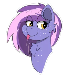 Size: 2300x2340 | Tagged: safe, artist:darkwolfhybrid, derpibooru import, oc, oc:berry frost, unofficial characters only, pony, :p, chest fluff, ear fluff, gift art, male, simple background, smiling, smug, tongue out, transparent background