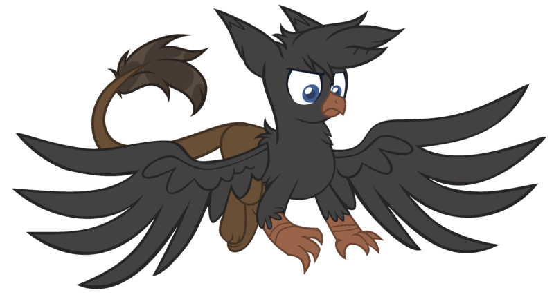 Size: 2967x1593 | Tagged: safe, artist:hoochuu, derpibooru import, oc, oc:shatara, unofficial characters only, gryphon, base used, flying, griffon oc, simple background, spread wings, stern, transparent background, wings