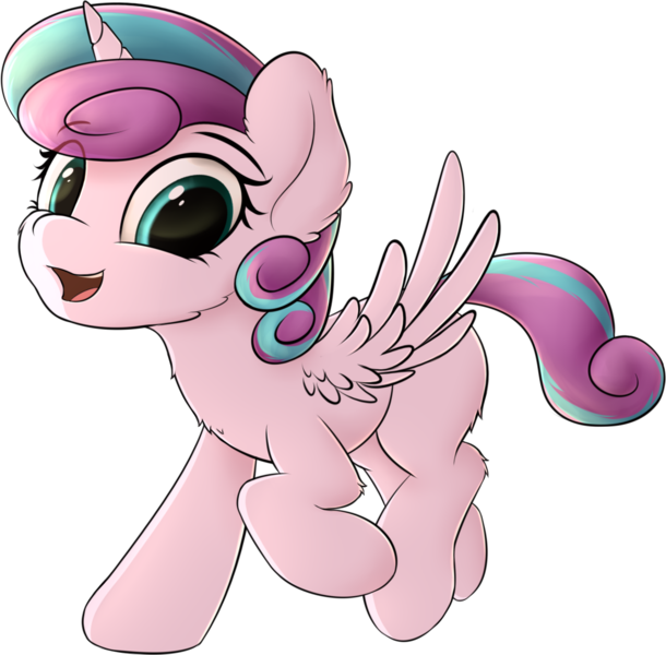 Size: 1102x1084 | Tagged: safe, artist:av-4, artist:avastin4, derpibooru import, princess flurry heart, alicorn, pony, big ears, chest fluff, cute, ear fluff, eye clipping through hair, female, filly, filly flurry heart, flurrybetes, leg fluff, older, older flurry heart, open mouth, simple background, solo, transparent background