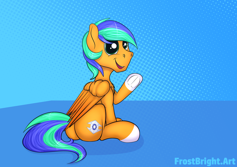 Size: 4000x2821 | Tagged: safe, artist:frostyb, derpibooru import, oc, oc:naarkerotics, pegasus, pony, butt, male, plot, solo, waving