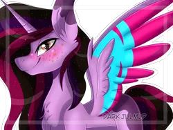 Size: 2000x1500 | Tagged: safe, artist:darkjillmlp123, derpibooru import, oc, oc:kathe, alicorn, pony, colored wings, female, mare, multicolored wings, simple background, solo, transparent background, wings