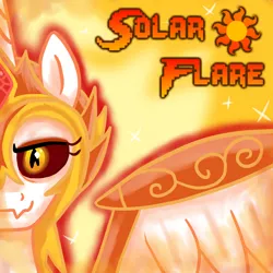 Size: 1600x1600 | Tagged: safe, artist:crusader productions, derpibooru import, daybreaker, pony, armor, cover art, cutie mark, fangs, fire, glowing eyes, text, thumbnail, villainess, wings
