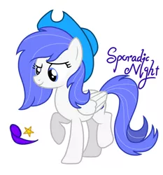 Size: 3200x3437 | Tagged: safe, artist:sporadic night, derpibooru import, oc, oc:open skies, unofficial characters only, pegasus, pony, cowboy hat, female, hat, mare, simple background, solo, vector, white background